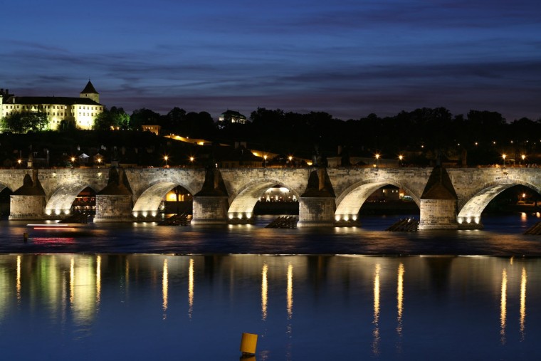 People have been crossing the Charles Bridge since its completion in 1357.